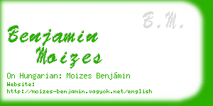 benjamin moizes business card